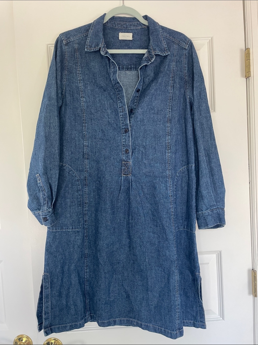 Poetry Indigo Denim Long-Sleeve Dress